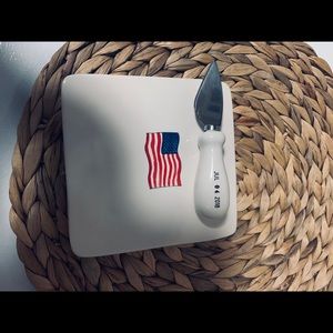 Rae Dunn cheese tray and knife